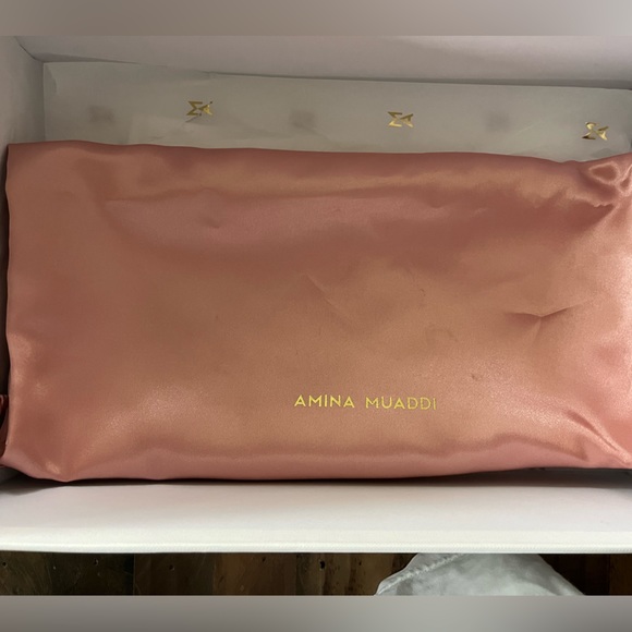 Authentic Amina Muaddi Rosie Glass Pointed Toe Pump - Picture 7 of 7